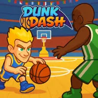 Dunk Dash is a fun but risky sports game where you handle the ball gently over obstacles and make amazing swimming basketball shots. A vivid cartoon design makes the game fun for all ages and simulates a tiny basketball game on screen.