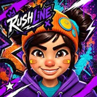 Rush Line is a fast-paced parkour runner game set in a busy city from a cartoon. Your figure automatically moves forward, so you have to be quick to avoid road blocks, moving cars, and tight overhead signs.