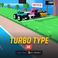 The speed and accuracy with which you type determine how fast your car moves toward the finish line in Turbo Type 3D, an educational racing game. 