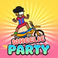 Wheelie Party provides enjoyable arcade gameplay in which you assume the role of a biker on an infinite road. In order to accumulate numerous points, it is imperative to consistently sustain a wheelie position.