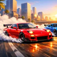 One of the easiest-to-understand racing fantasy is combined with several special elements in Two RX7 Drifters. A stunning RX7 is put on the track in the game. To drive faster than the guy next to you, all you need to do is get it to lose traction at the perfect time.